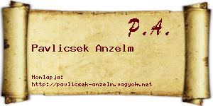 Pavlicsek Anzelm névjegykártya